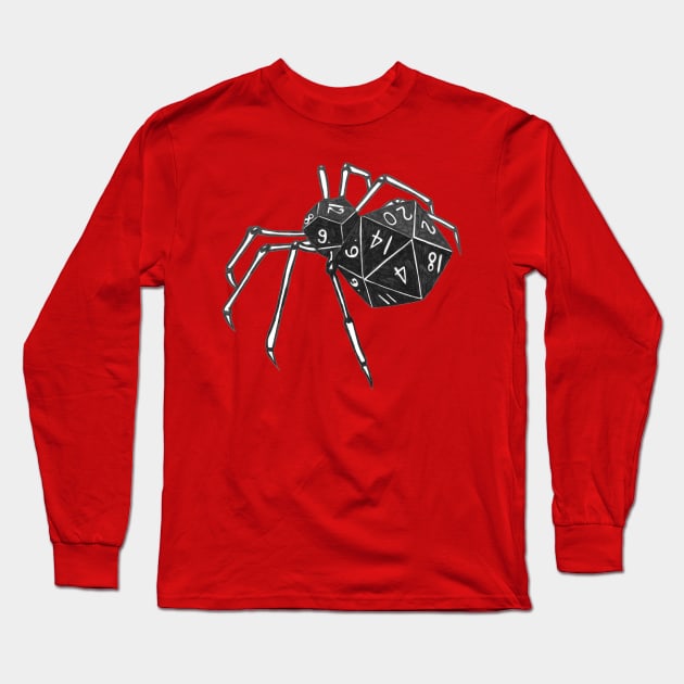 Dice Spider 20 sided and 12 sided Long Sleeve T-Shirt by Joseph Baker